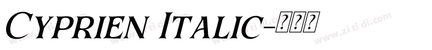 Cyprien Italic字体转换